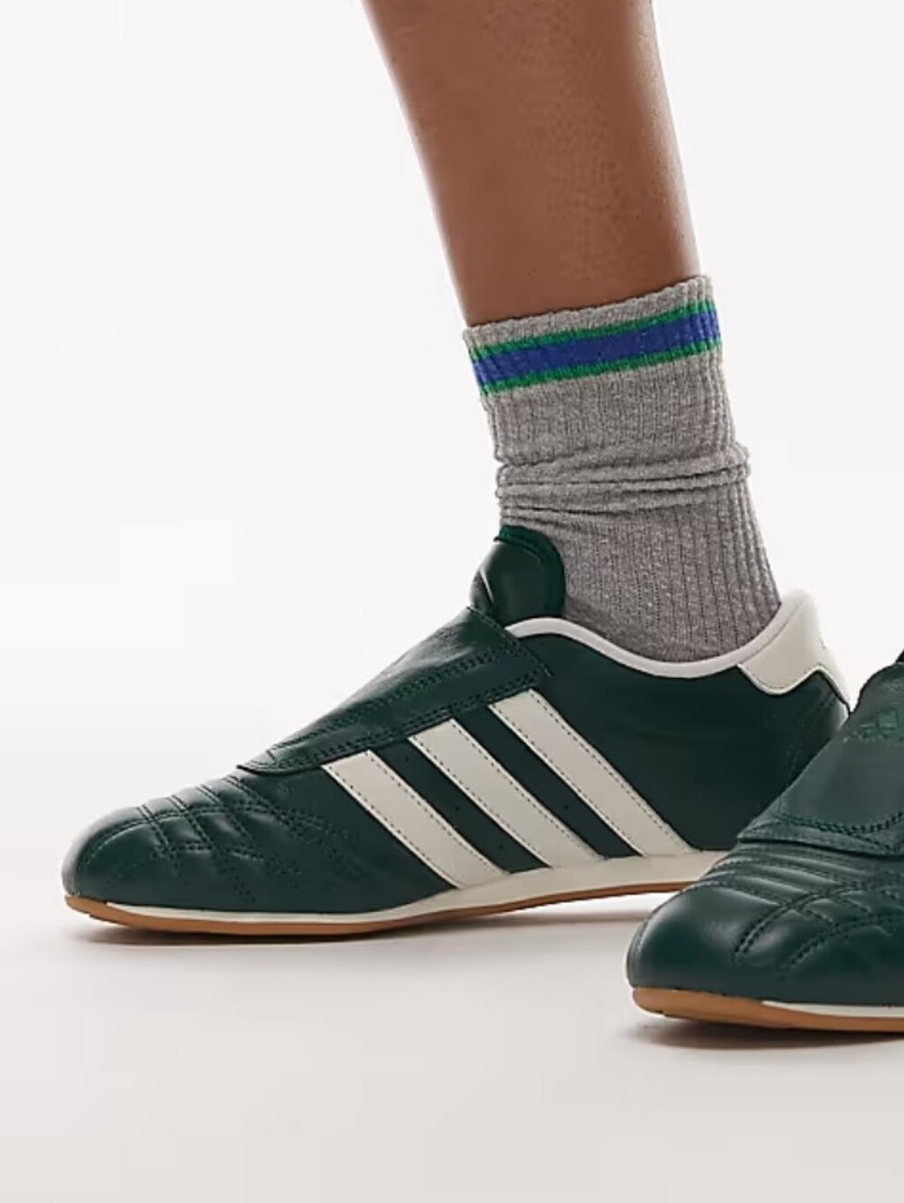 New! Adidas Taekwondo Slip-on Shoes In "Collegiate Green/off White", Size 9